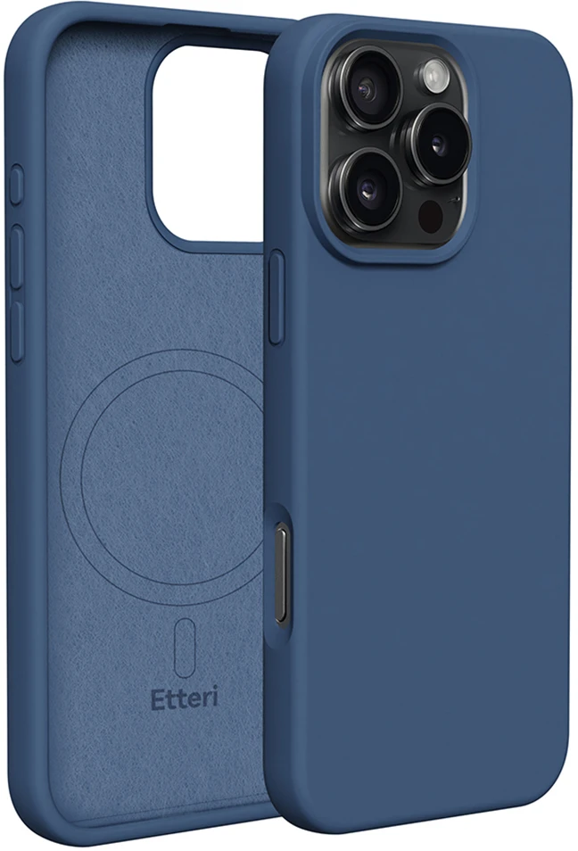 Etteri silikoninis Mag dėklas, skirtas iPhone 16 Pro Max 6,9" tamsiai mėlynas