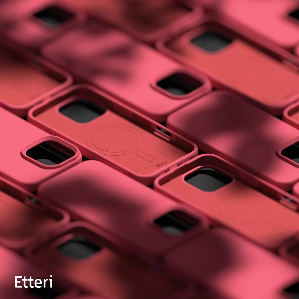 Etteri silikoninis Mag dėklas, skirtas iPhone 16 Pro Max 6,9" aviečių spalvos