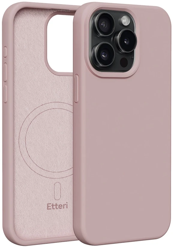 Etteri silikoninis Mag dėklas, skirtas iPhone 12 / 12 Pro 6,1" šviesiai rožinis
