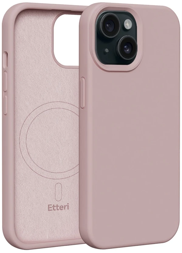Etteri silikoninis Mag dėklas, skirtas iPhone 13 6,1" šviesiai rožinis