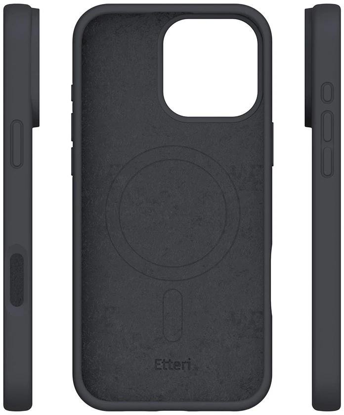 Etteri silikoninis Mag dėklas, skirtas iPhone 16 Pro Max 6,9", juodas