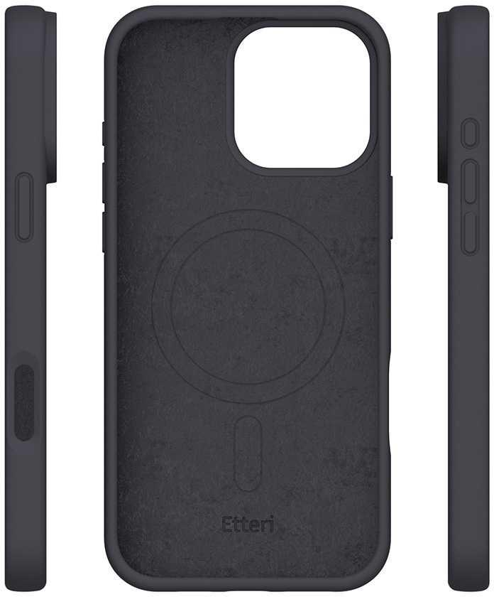 Telforceone Etteri Silicone Mag dėklas Apple iPhone 16 Pro Max 6,9" juodos spalvos
