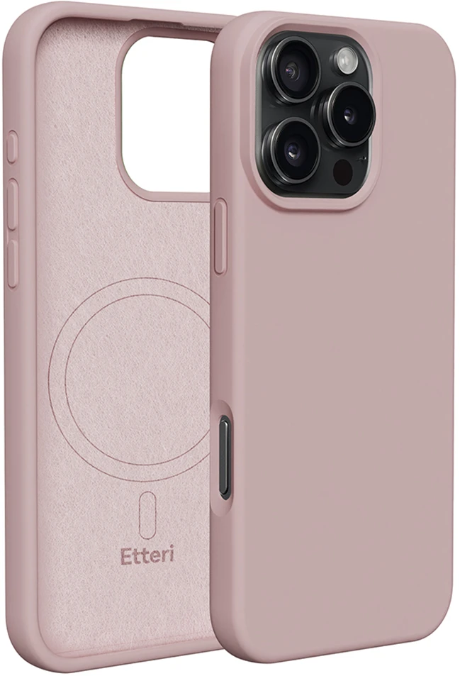 Etteri silikoninis Mag dėklas, skirtas iPhone 16 Pro Max 6,9", šviesiai rožinis