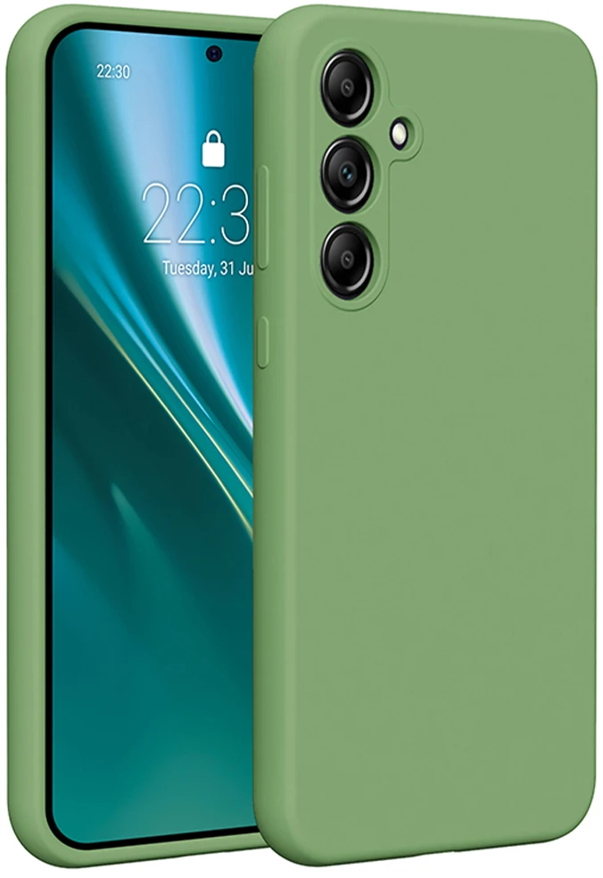 Etteri silikoninis dėklas Samsung Galaxy A35 5G šviesiai žalias
