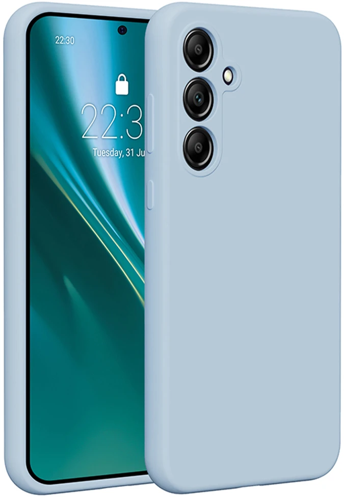 Etteri silikoninis dėklas Samsung Galaxy A35 5G šviesiai mėlynas