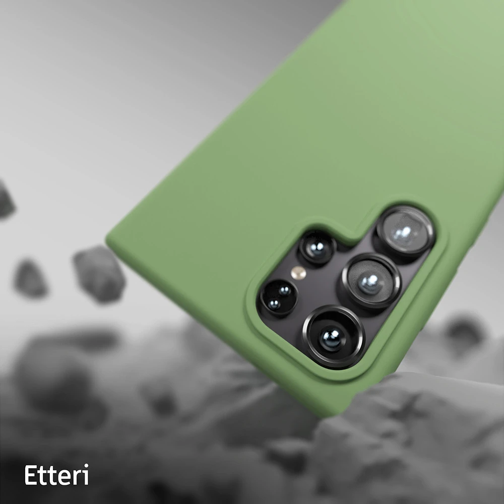 Etteri silikoninis dėklas Samsung Galaxy S25 Ultra, šviesiai žalias