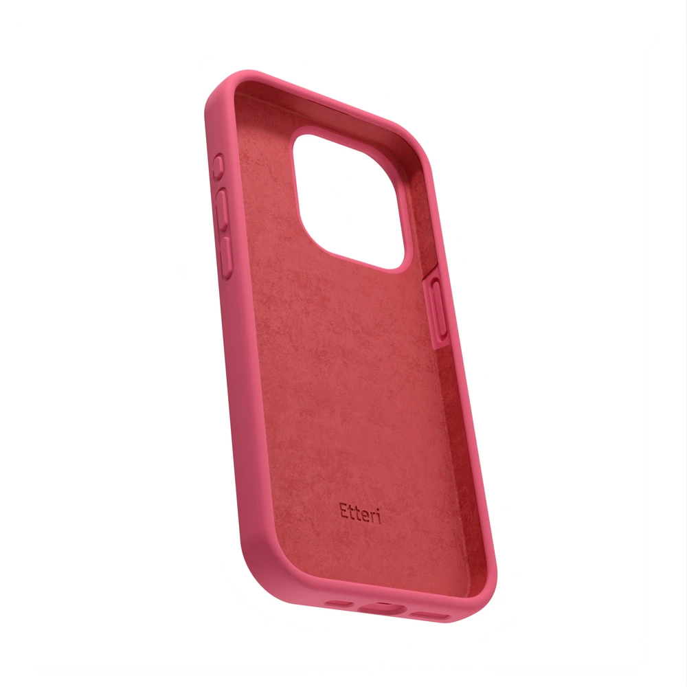 Etteri silikoninis dėklas Samsung Galaxy S22 Ultra aviečių spalvos