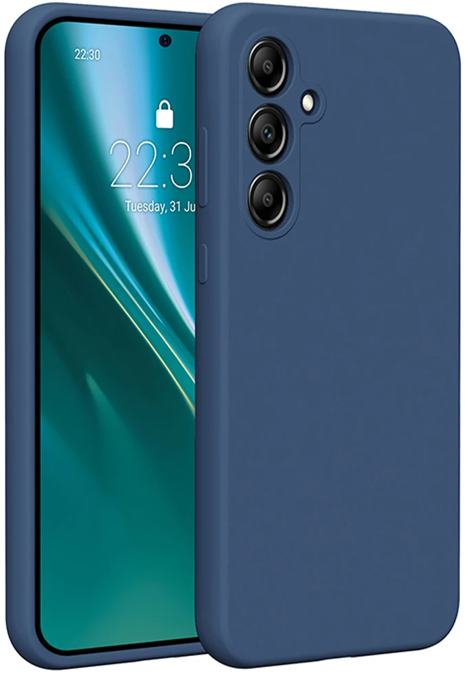 Etteri silikoninis dėklas Samsung Galaxy A35 5G tamsiai mėlynas