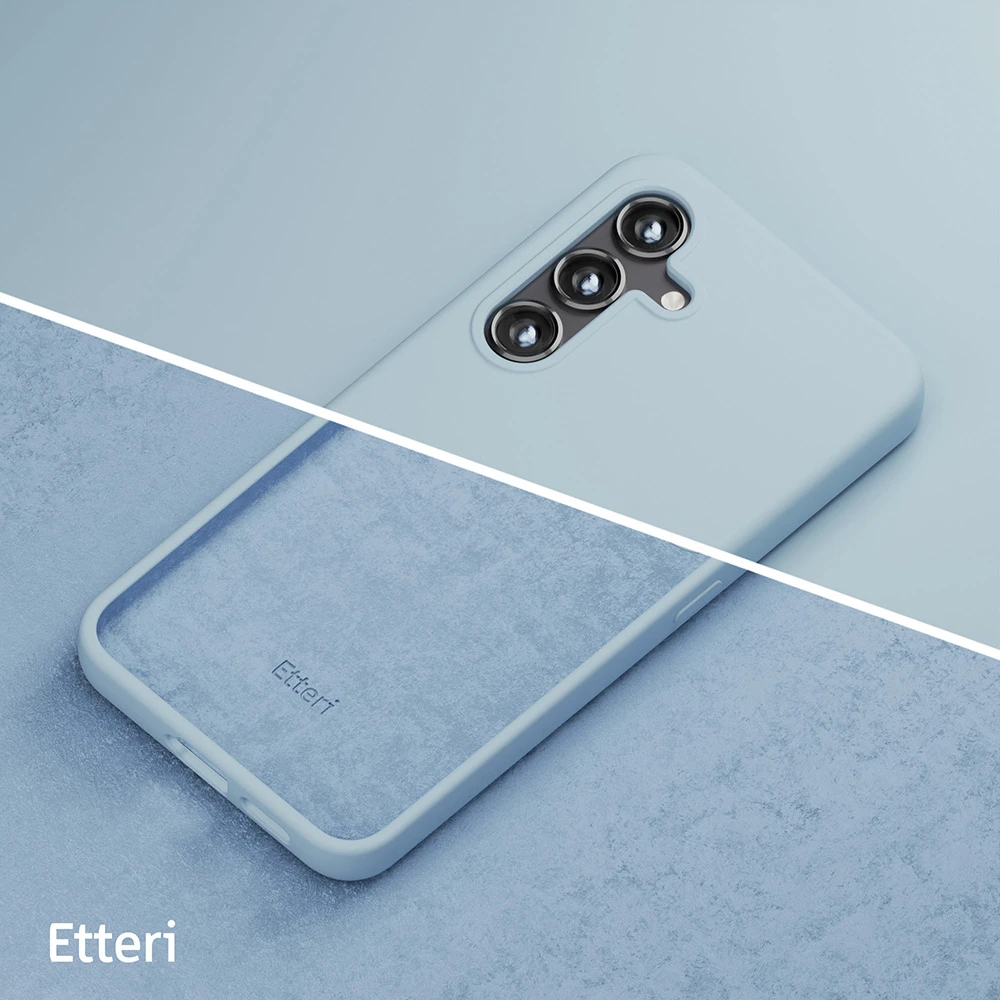 Etteri silikoninis dėklas Samsung Galaxy S24 Plus šviesiai mėlynas
