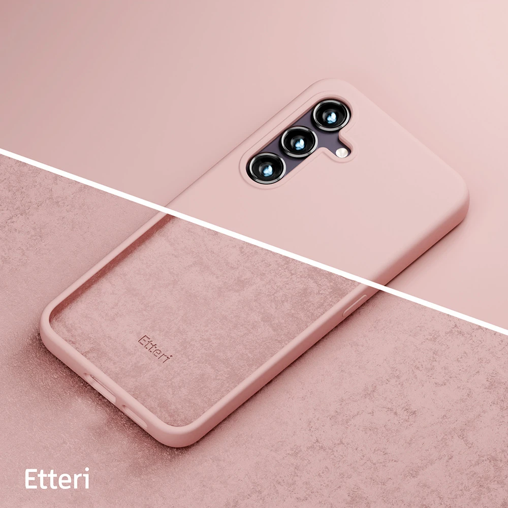 Etteri silikoninis dėklas Samsung Galaxy S24 FE šviesiai rožinis