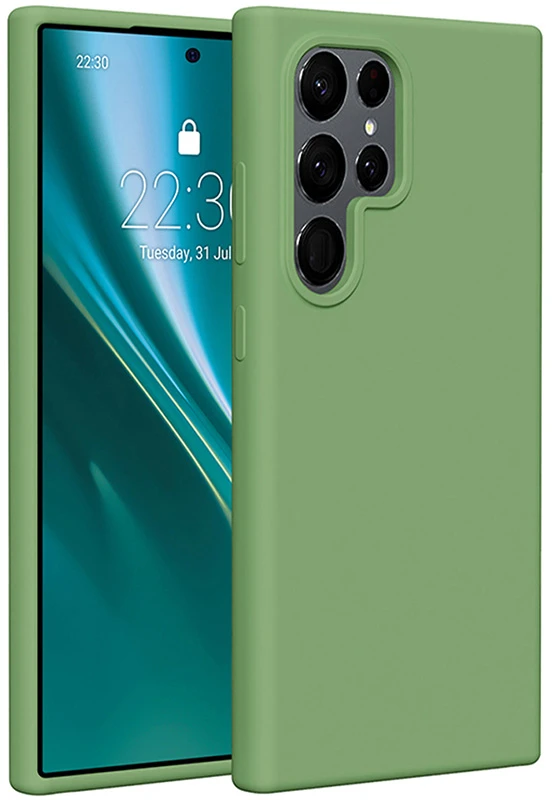 Etteri silikoninis dėklas Samsung Galaxy S25 Ultra, šviesiai žalias