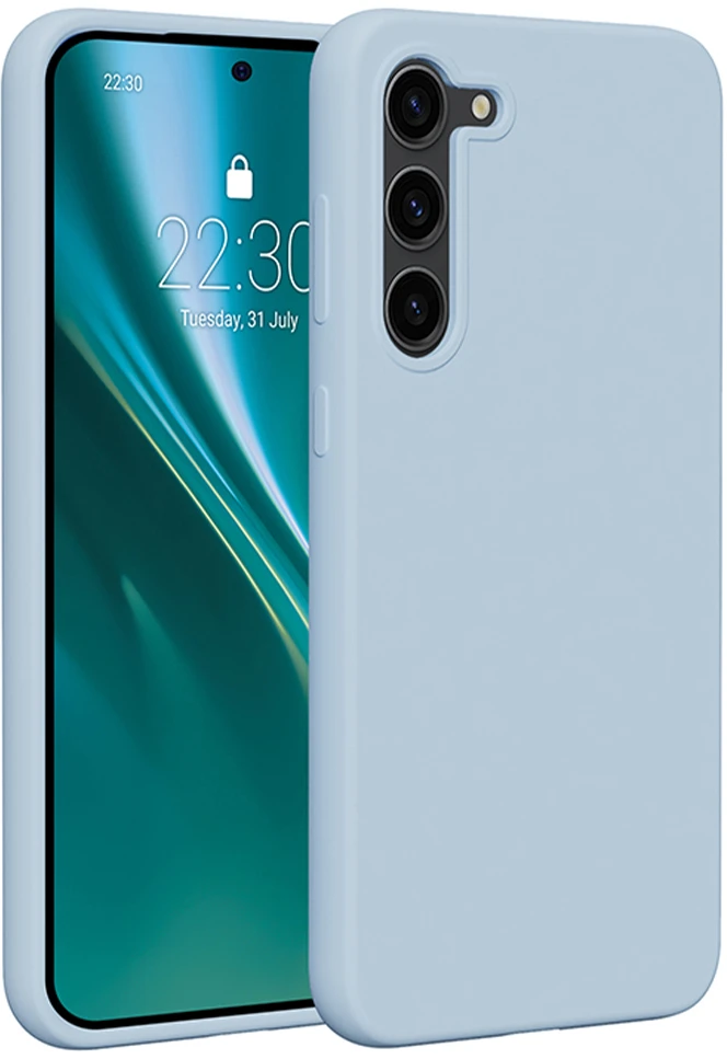 Etteri silikoninis dėklas Samsung Galaxy S23 Plus šviesiai mėlynas