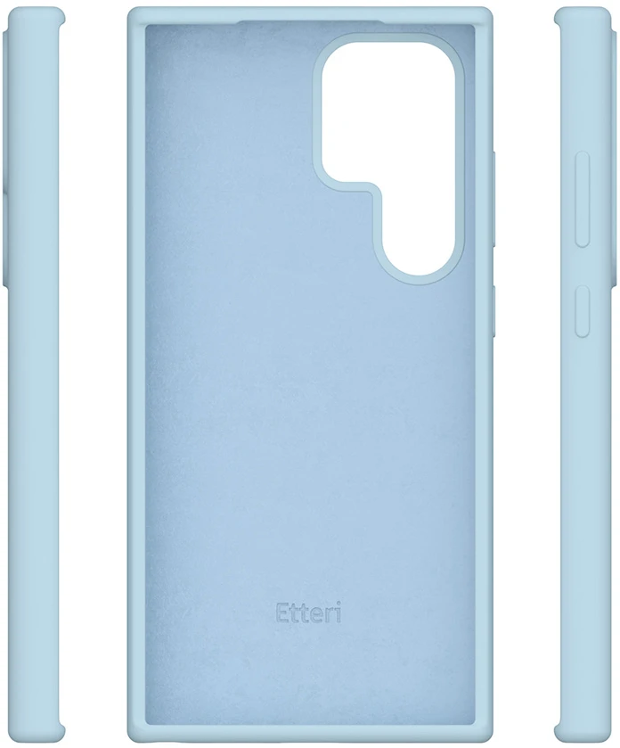 Etteri silikoninis dėklas Samsung Galaxy S24 Ultra, šviesiai mėlynas