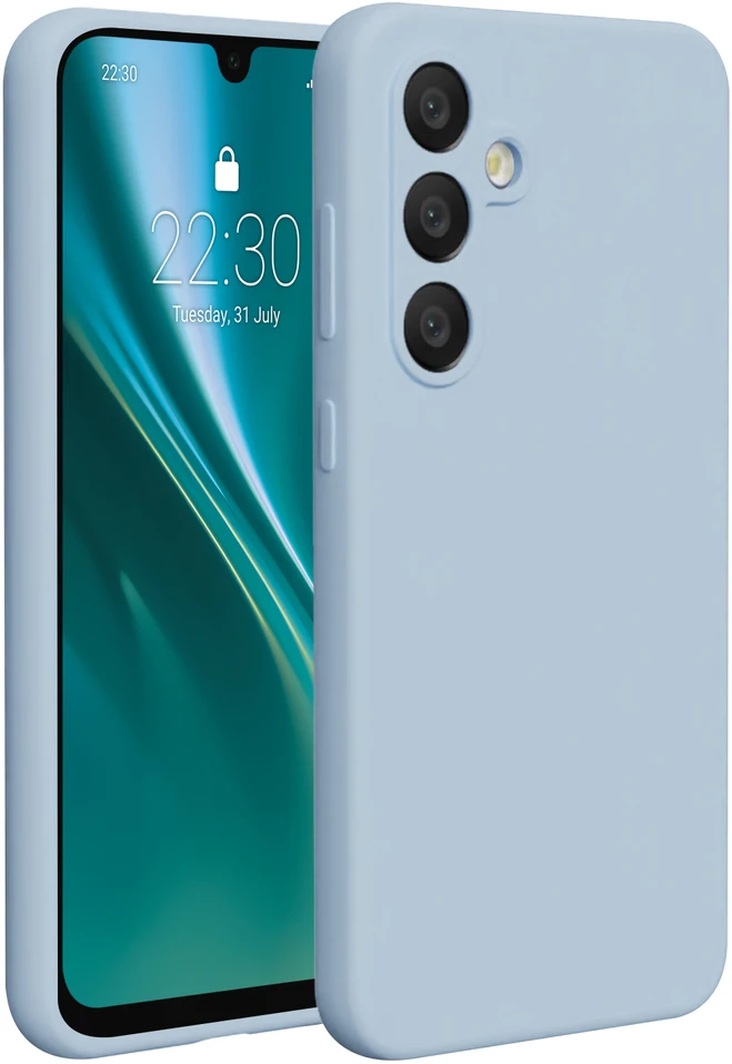 Etteri silikoninis dėklas Samsung Galaxy S24 FE šviesiai mėlynas