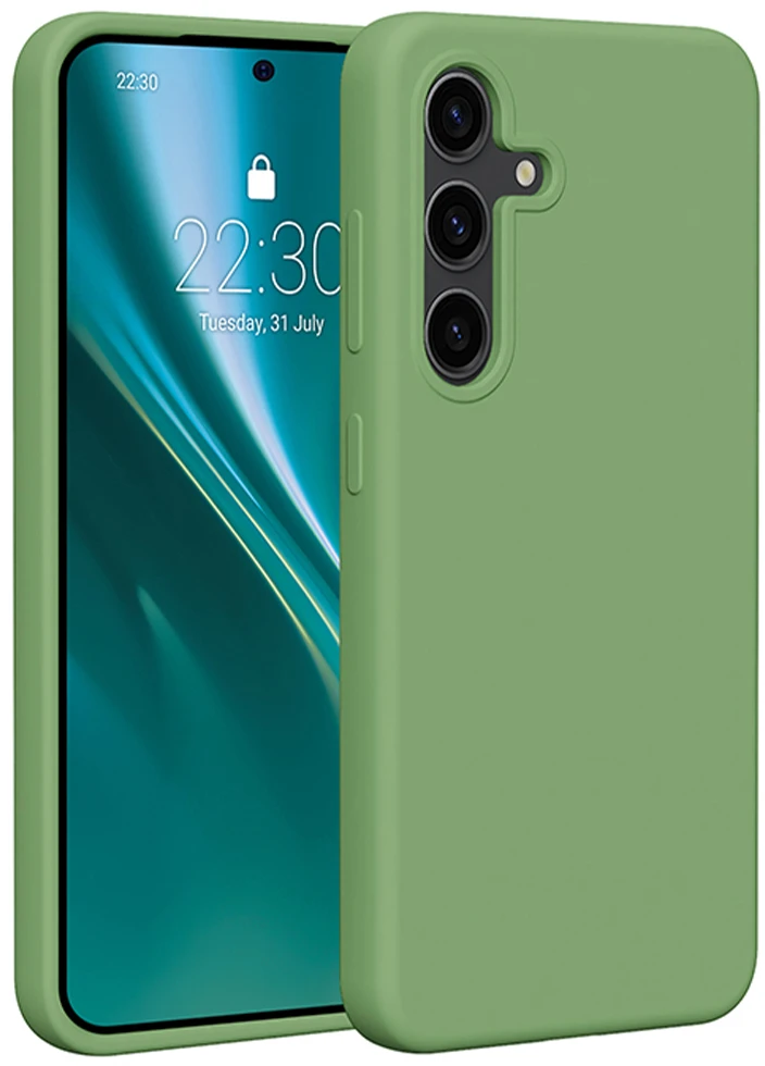 Etteri silikoninis dėklas Samsung Galaxy S24 šviesiai žalias