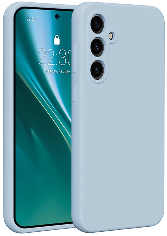 Etteri silikoninis dėklas Samsung Galaxy S23 FE šviesiai mėlynas