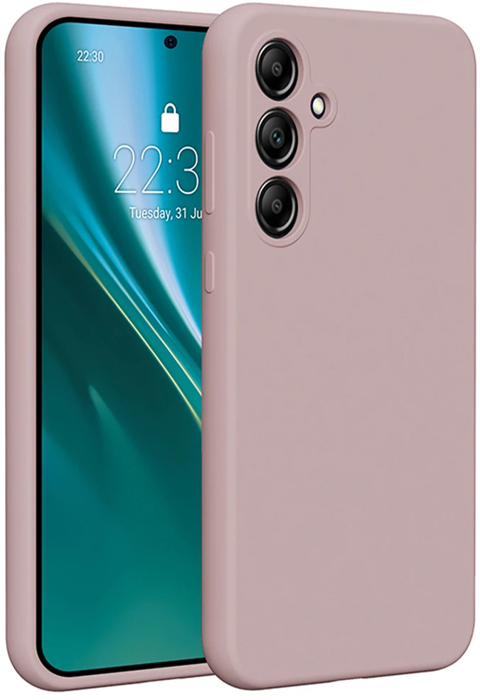 Etteri silikoninis dėklas Samsung Galaxy A35 5G šviesiai rožinis