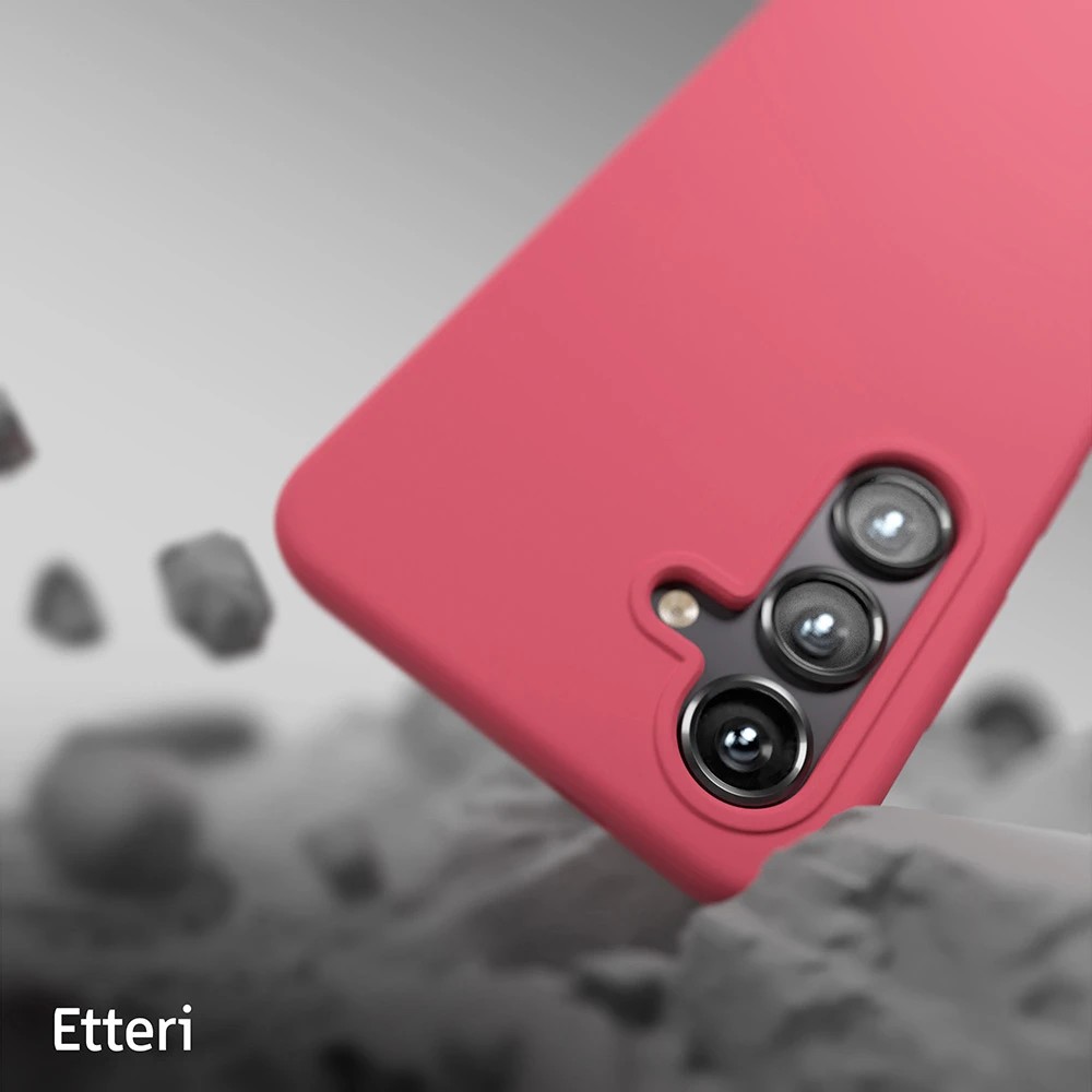 Etteri silikoninis dėklas Samsung Galaxy S24 FE aviečių spalvos
