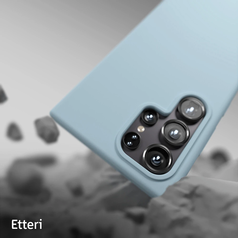 Etteri silikoninis dėklas Samsung Galaxy S24 Ultra, šviesiai mėlynas