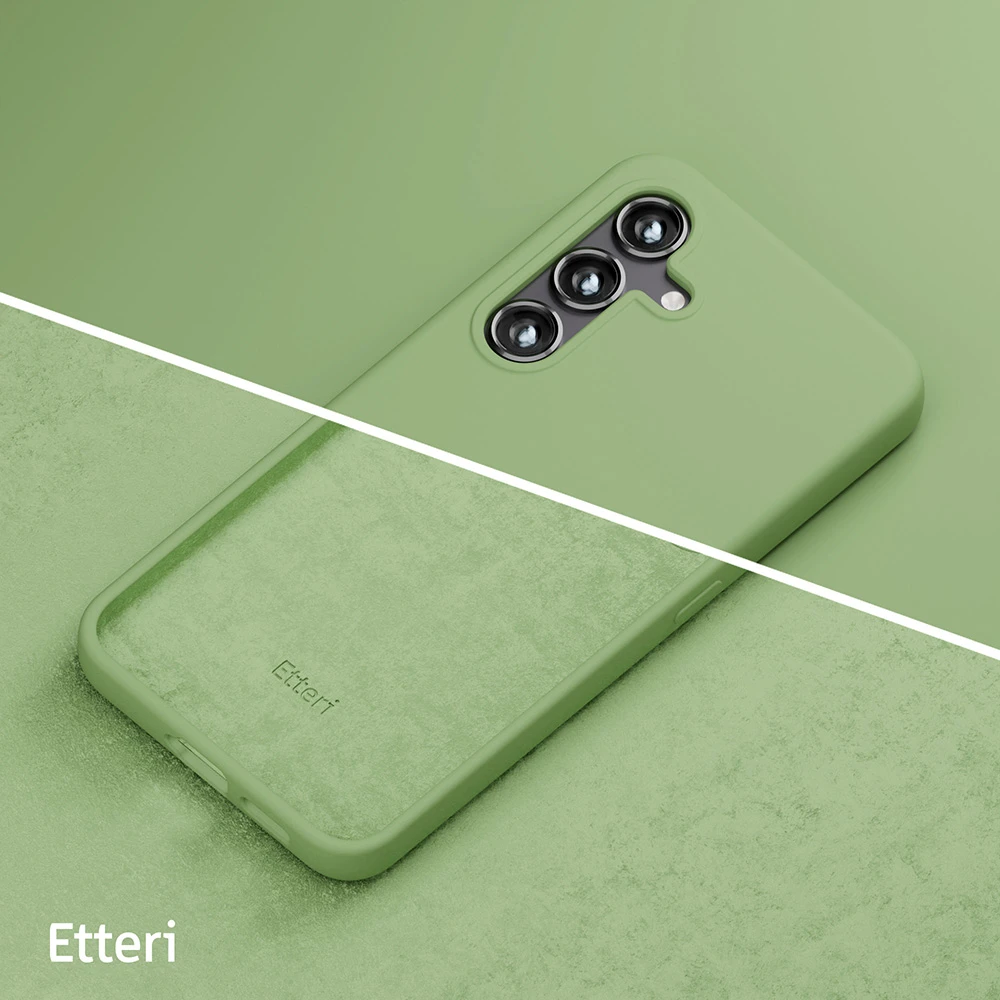 Etteri silikoninis dėklas Samsung Galaxy S24 FE šviesiai žalias