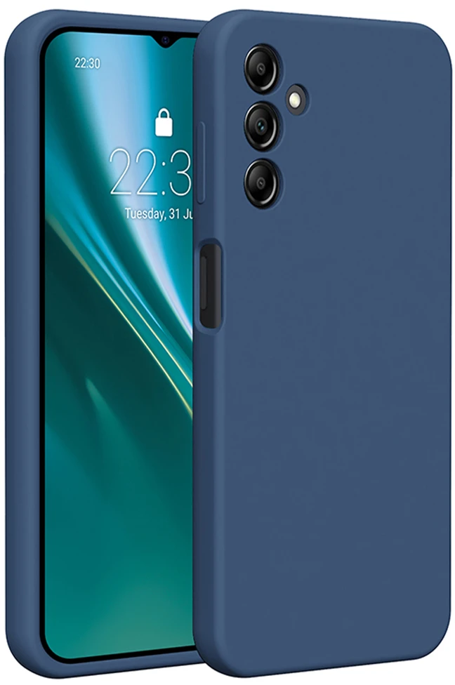 Etteri silikoninis dėklas Samsung Galaxy A14 tamsiai mėlynas