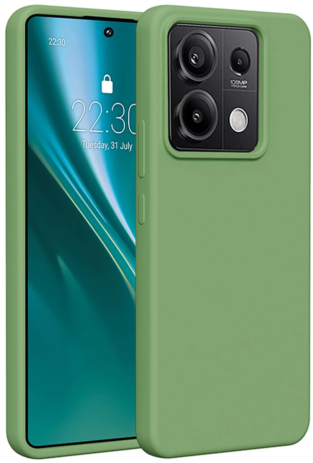 Etteri silikoninis dėklas Xiaomi Redmi Note 13 Pro 5G šviesiai žalias