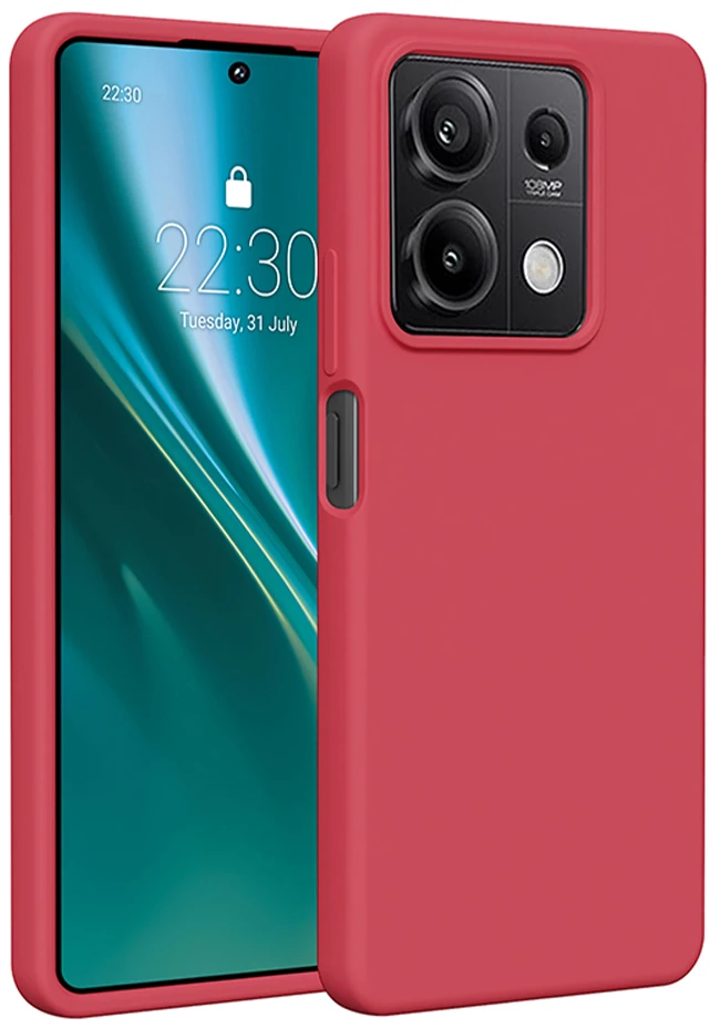 Etteri silikoninis dėklas, skirtas Xiaomi Redmi Note 13 5G, aviečių spalvos