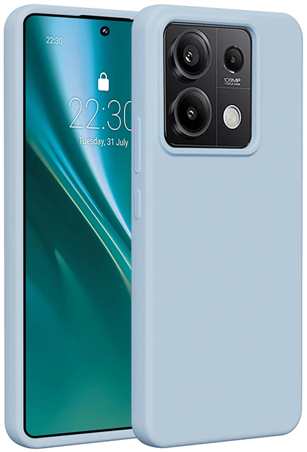 Etteri silikoninis dėklas, skirtas Xiaomi Redmi Note 13 Pro 5G, šviesiai mėlynas