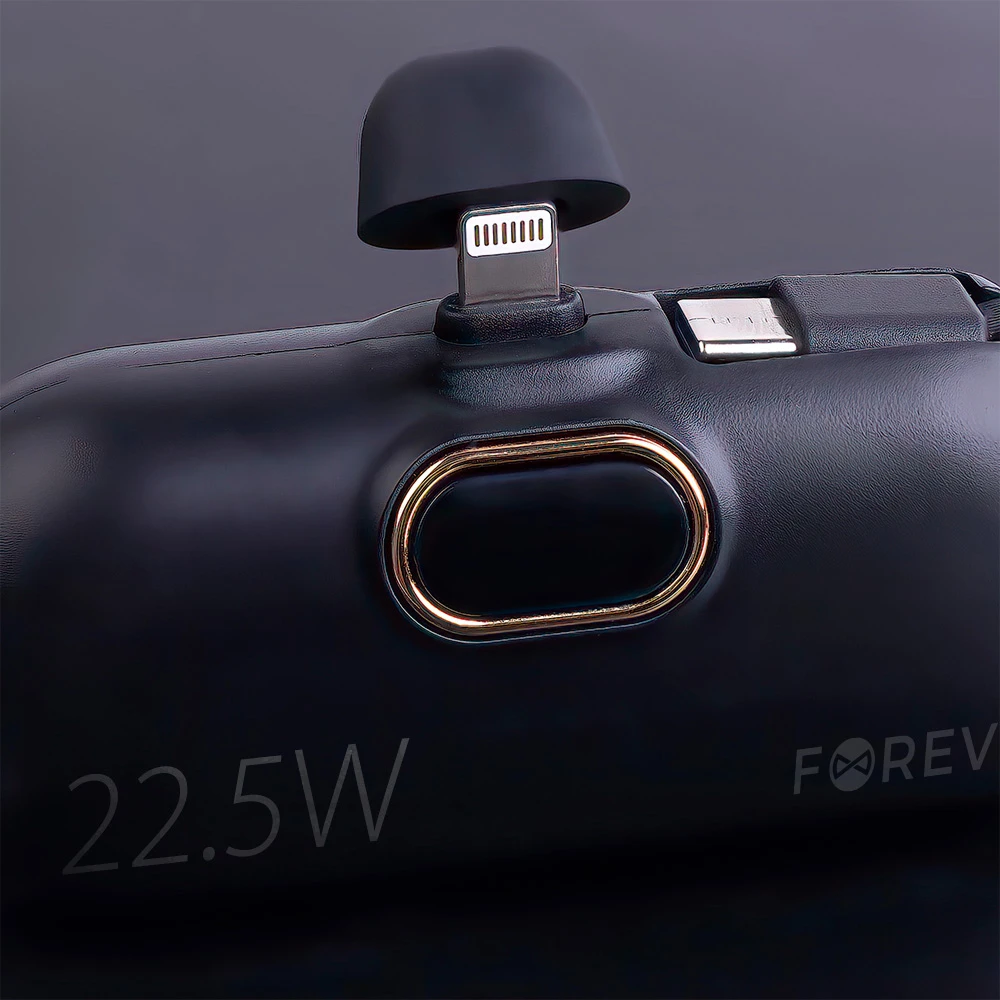 Forever mini išorinė baterija MTB-100 22.5W 5000 mAh Lightning juoda