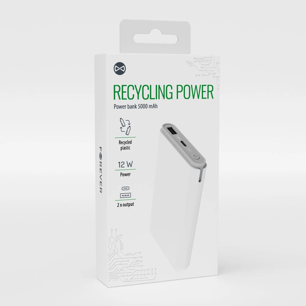 Forever Recycling Forever išorinė baterija 5000 mAh RPB-05-18,5