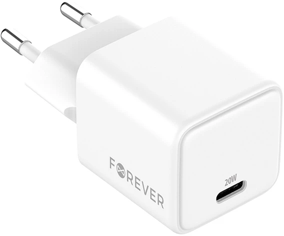 Forever TC-08-20C GaN PD įkroviklis 1x USB-C 20W baltas