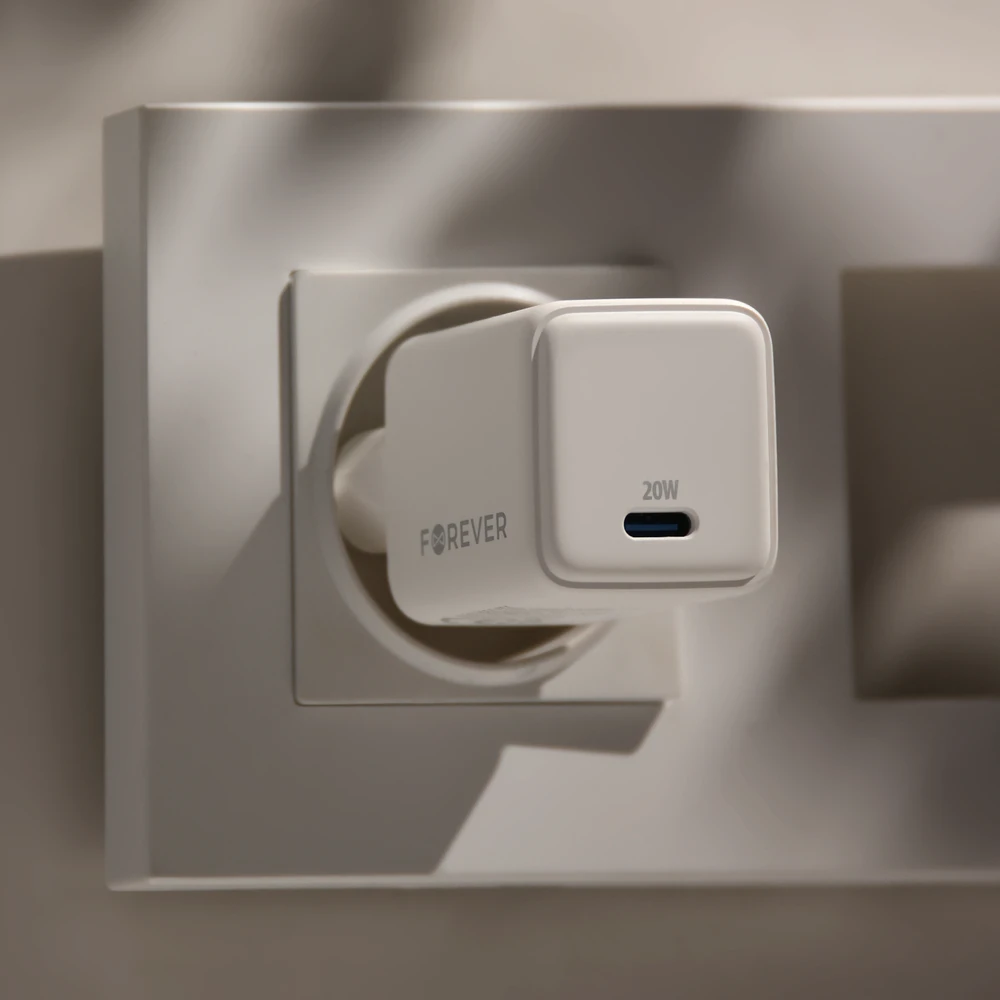 Forever TC-08-20C GaN PD įkroviklis 1x USB-C 20W baltas