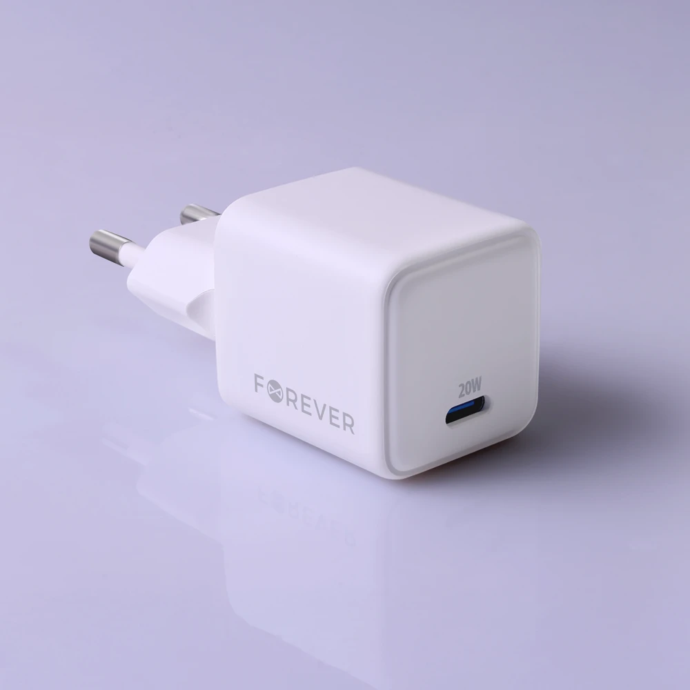 Forever TC-08-20C GaN PD įkroviklis 1x USB-C 20W baltas