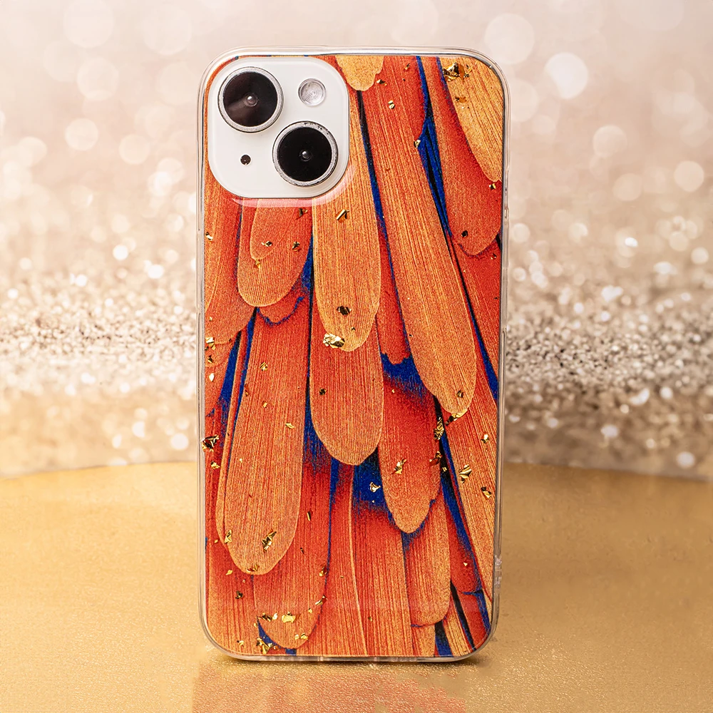 TFO Gold Glam dėklas Samsung Galaxy A14 4G / A14 5G oranžinis