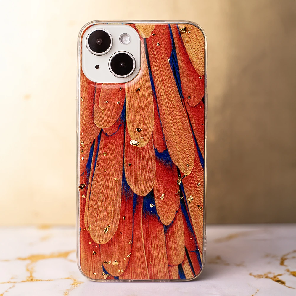 TFO Auksinis „Glam“ dėklas, skirtas Samsung Galaxy A34 5G, oranžinis