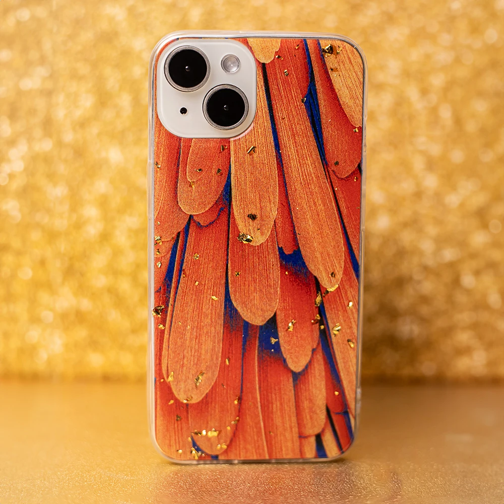 TFO Auksinis „Glam“ dėklas, skirtas Samsung Galaxy A34 5G, oranžinis