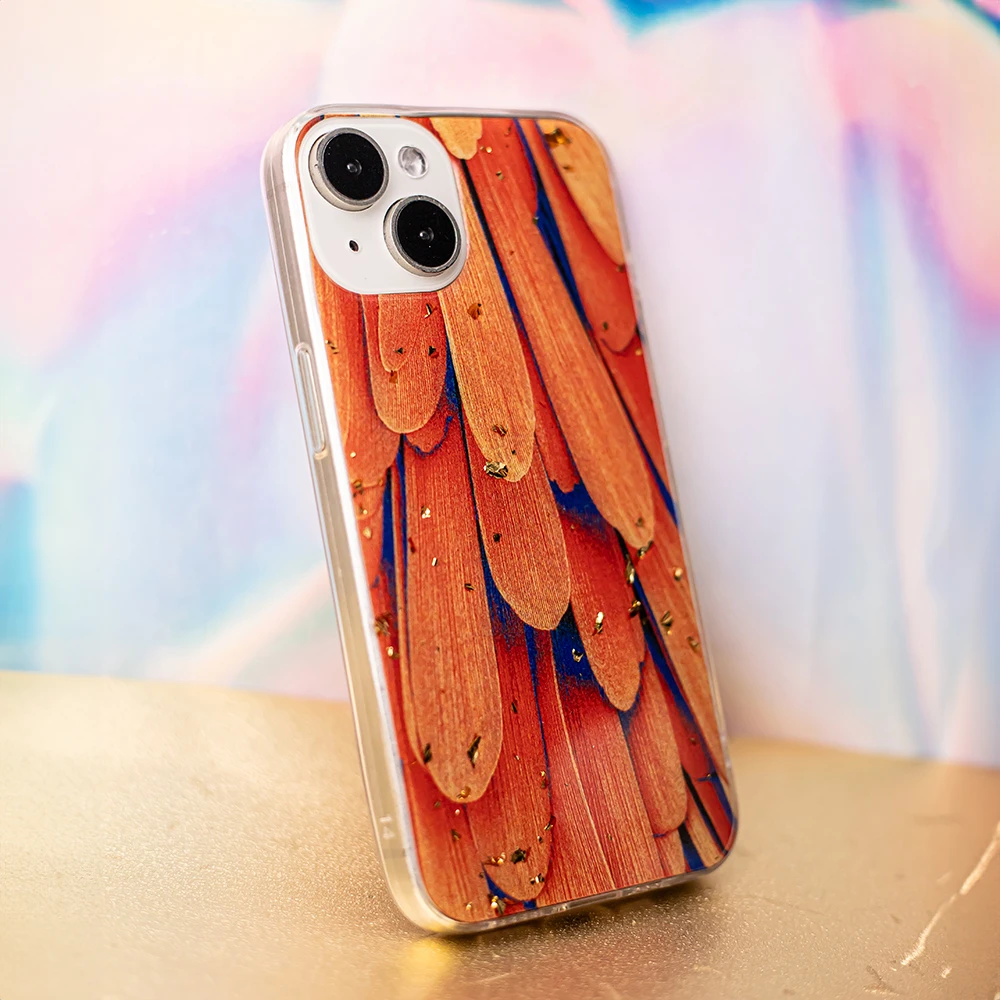 TFO Auksinis „Glam“ dėklas, skirtas Samsung Galaxy A34 5G, oranžinis