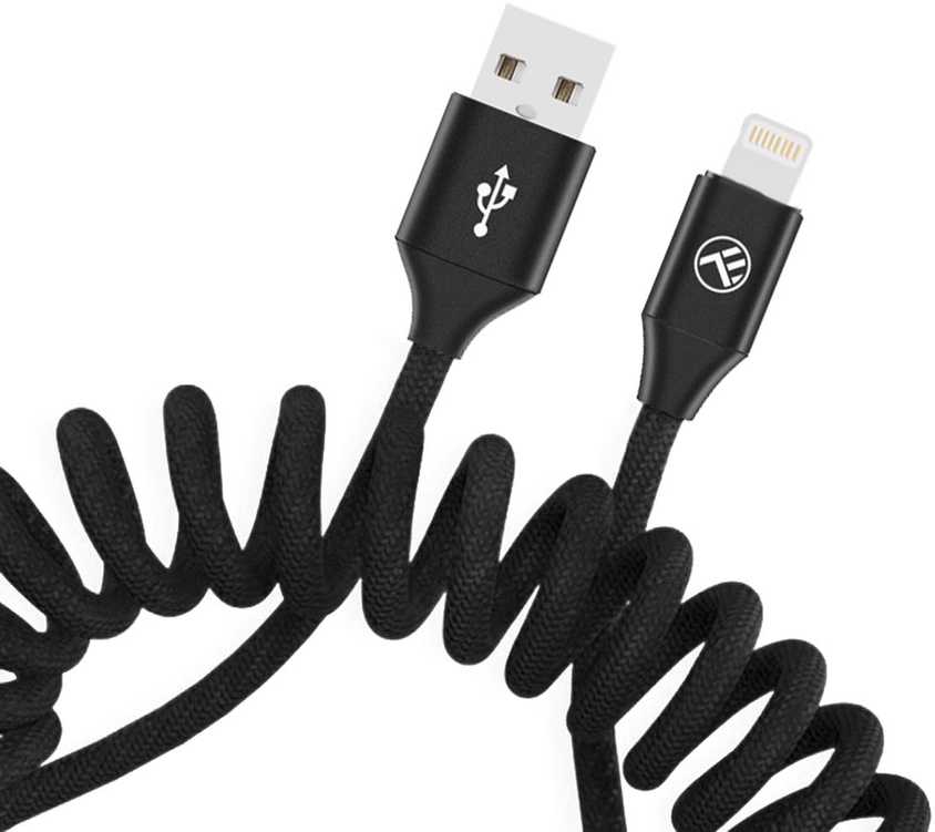 Tellur kabelis Extendable USB į Lightning 3A 1.8m juodos spalvos