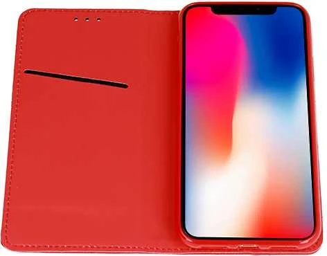 Toptel Telone Smart Book MAGNET dėklas skirtas Apple iPhone 13 MINI raudonos spalvos