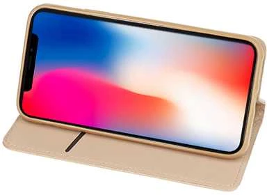 Toptel Telone Smart Book MAGNET dėklas skirtas Apple iPhone 13 Pro MAX aukso spalvos