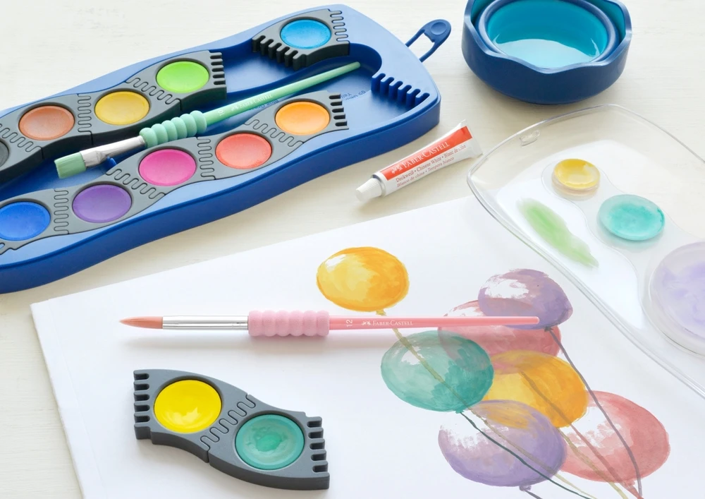 Teptukų rinkinys Faber-Castell soft touch, 4vnt, (nr.4,8,10,12)