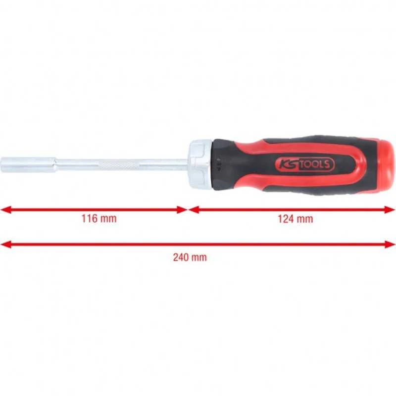 Terkšlinis atsuktuvas su antgaliais KS TOOLS 1/4''