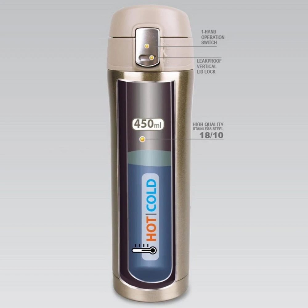 Gertuvė TERMOSINIS PUODELIS COLLECTION 450 ML MAESTRO AUKSINIS 149540