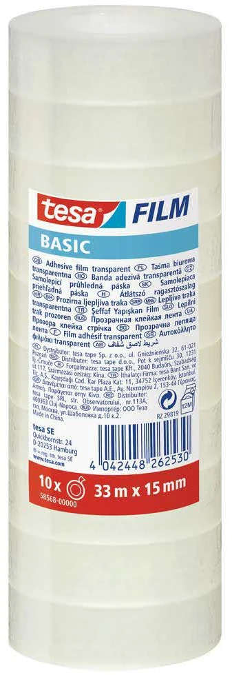 TESA BIURO JUOSTA BASIC 10 vnt. 33m x 15mm …