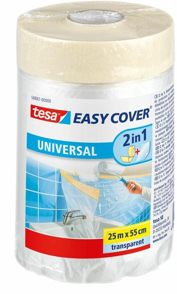 TESA DAŽYTOJO PLĖVELĖ SU JUOSTA 25m x 0,55m