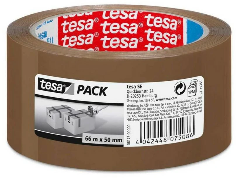TESA PAKAVIMO JUOSTA STANDARD 66m x 48mm RUDA