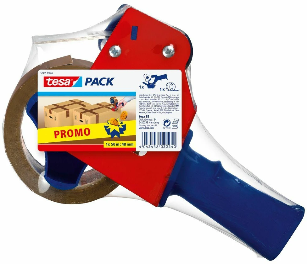 TESA PAKAVIMO JUOSTOS DISPENSERIS STANDARD + PAKAVIMO JUOSTA 50m