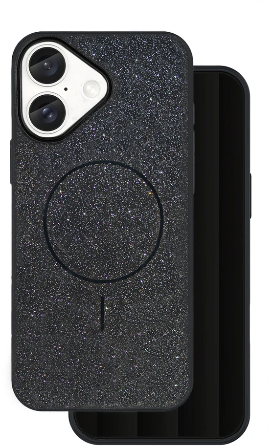TFO Blizgus plonas Mag dėklas, skirtas iPhone 16e / 17e, juodas