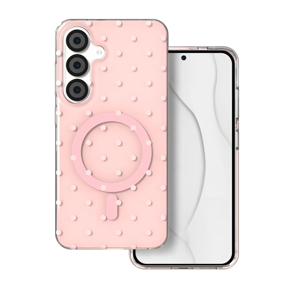 TFO Bubble Dots Mag dėklas Samsung S24 / S25 rožinis