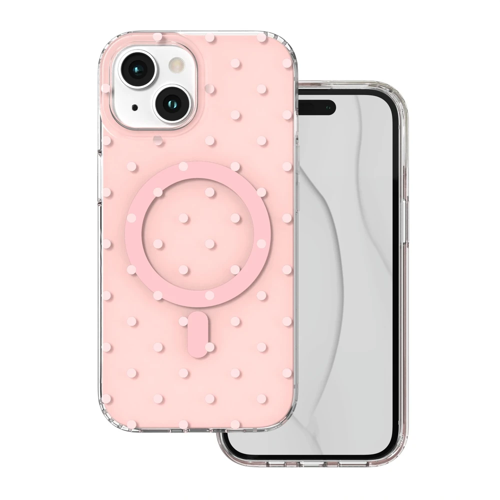 TFO Bubble Dots Mag dėklas, skirtas iphone 15 6,1" rožinis